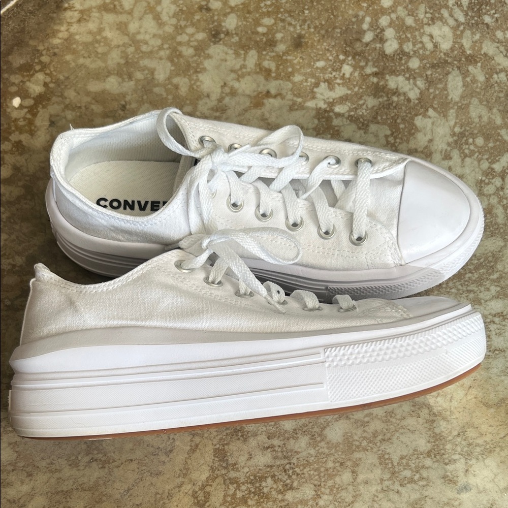 Converse Women's Platform White Sneakers